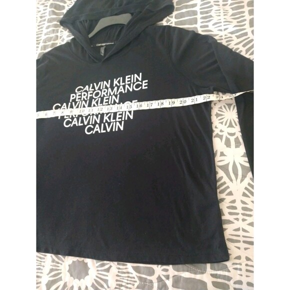 Calvin Klein Performance Relaxed Fit Long Sleeve Hoodie workout top - Picture 6 of 6